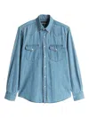 Tommy Hilfiger Western Denim Shirt Chest Pockets In Blau
