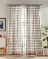 Tommy Hilfiger Whelan Stripe Pole Top Dusty 2 Piece Curtain Panel Collection In Stripe