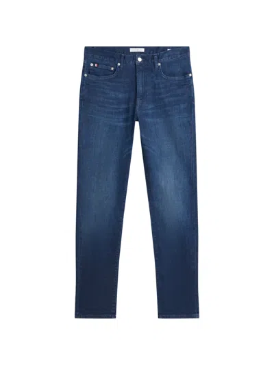 Tommy Hilfiger Whiskered Slim-fit Jeans In Blue