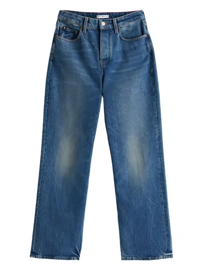 Tommy Hilfiger Whiskering-effect Jeans In Blue