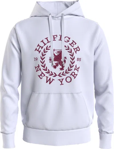 Tommy Hilfiger White Cotton Hoodie In Bianco Chiari E Naturali