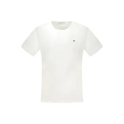 Tommy Hilfiger White Cotton Men Tshirt