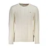 Tommy Hilfiger White Cotton Sweater In Neutral