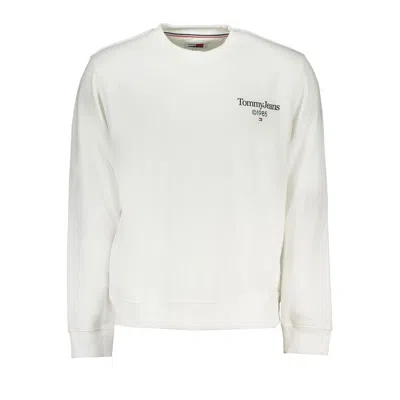 Tommy Hilfiger Logo-print Crew-neck Sweatshirt In White
