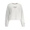 Tommy Hilfiger Chic White Embroidered Logo Sweatshirt In White