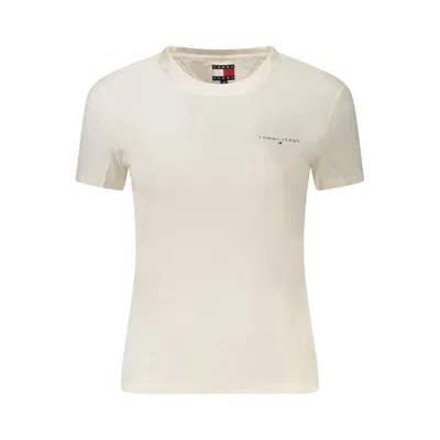 Tommy Hilfiger White Cotton Women T-shirt In Neutral