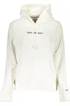 Tommy Hilfiger Embroidered Logo Hooded Sweatshirt In White