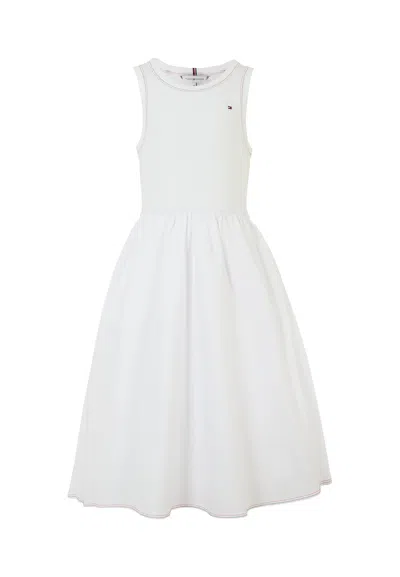 Tommy Hilfiger Kids' White Dress For Girl With Flag