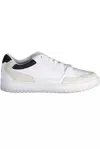 Tommy Hilfiger Elegant White Lace-up Sneakers With Contrast Detail In White
