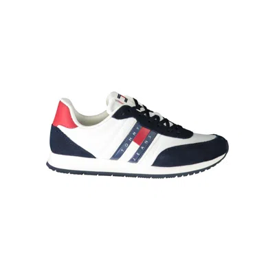 Tommy Hilfiger Sneakers Running In Camoscio Con Logo In White