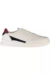 Tommy Hilfiger Chic White Lace-up Sneakers With Contrasting Accents