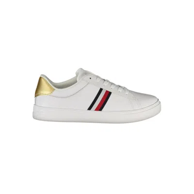 Tommy Hilfiger Signature Stripe Leather Court Sneaker In White