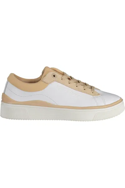 Tommy Hilfiger Chic Contrasting Lace-up Sneakers In White