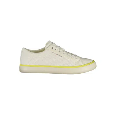 Tommy Hilfiger White Polyester Men Sneaker In Neutral