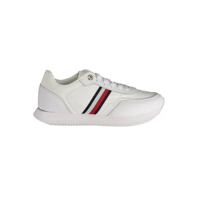 TOMMY HILFIGER WHITE POLYESTER SNEAKER