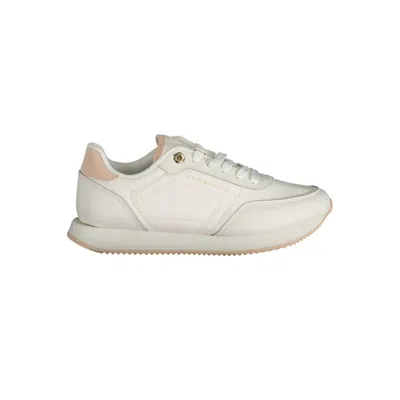 Tommy Hilfiger White Polyester Sneaker In Neutral
