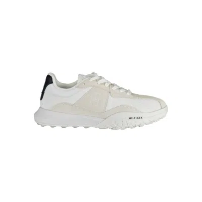 Tommy Hilfiger White Polyester Sneaker In Gray