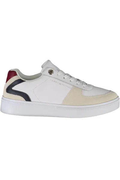 Tommy Hilfiger White Polyester Sneaker In Neutral
