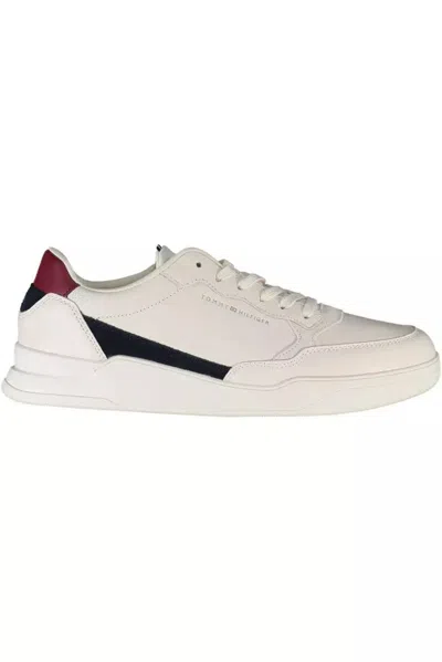 Tommy Hilfiger White Polyester Trainer In Neutral