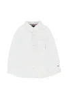 Tommy Hilfiger White Shirt For Baby Boy With Flag In White
