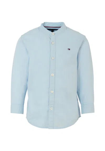 Tommy Hilfiger Kids' White Shirt For Baby Boy With Flag In Blue