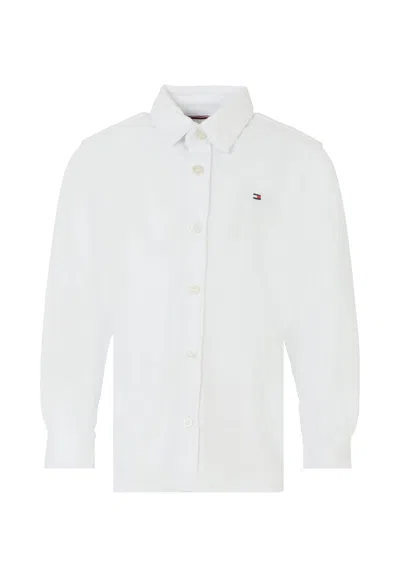 Tommy Hilfiger Kids' White Shirt For Boy With Flag