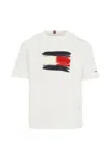 Tommy Hilfiger Kids' White T-shirt For Boy With Flag