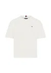 Tommy Hilfiger White T-shirt For Kids With Flag In White