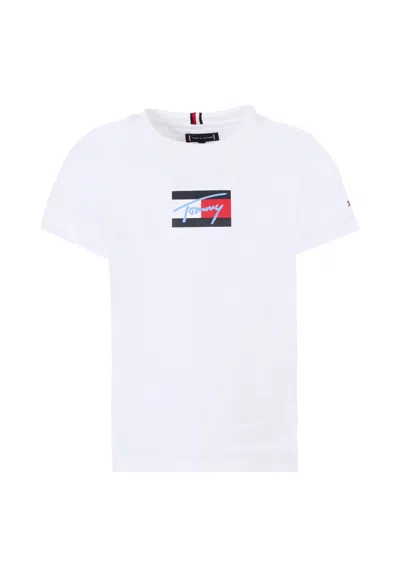Tommy Hilfiger White T-shirt For Kids With Logo