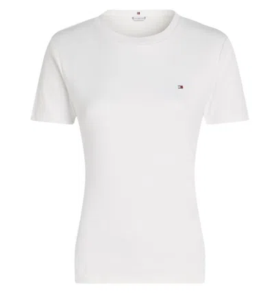 TOMMY HILFIGER TOMMY HILFIGER WHITE T-SHIRT WITH LOGO.