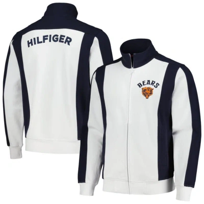 Tommy Hilfiger White/navy Chicago Bears Nolan Full-zip Track Jacket