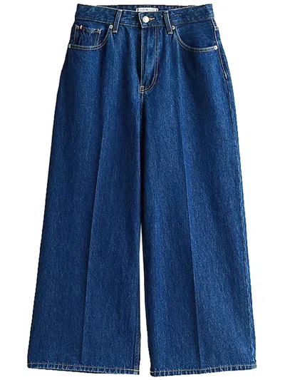 Tommy Hilfiger Wide Leg Clothing In Blue