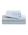 Tommy Hilfiger Williamstown Stripe Contrast Hem 200-thread Count Cotton 4-pc. Sheet Set, Queen In Blue
