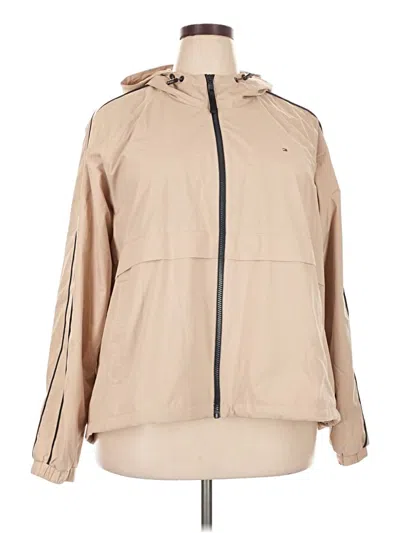Pre-owned Tommy Hilfiger Windbreaker Jacket In Tan