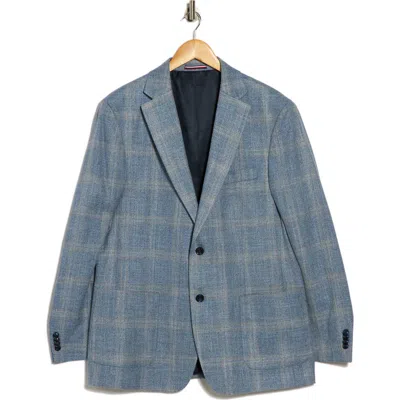 Tommy Hilfiger Windowpane Notch Lapel Sport Coat In Blue