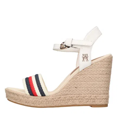 Tommy Hilfiger With Heel White In Bianco Chiari E Naturali