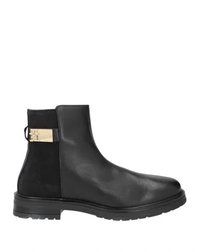 Tommy Hilfiger Woman Ankle Boots Black Size 7.5 Leather