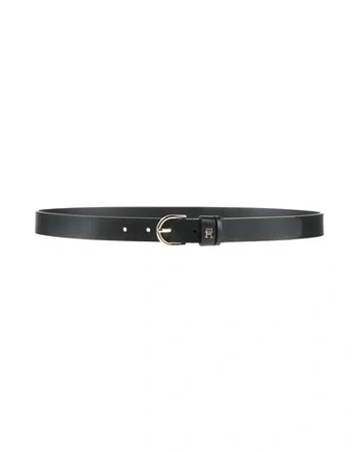 Tommy Hilfiger Woman Belt Black Size 39.5 Leather