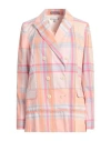 Tommy Hilfiger Woman Blazer Light Pink Size 4 Cotton, Elastane In Pink