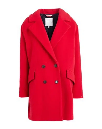 Tommy Hilfiger Woman Coat Magenta Size 12 Wool, Polyamide, Cashmere