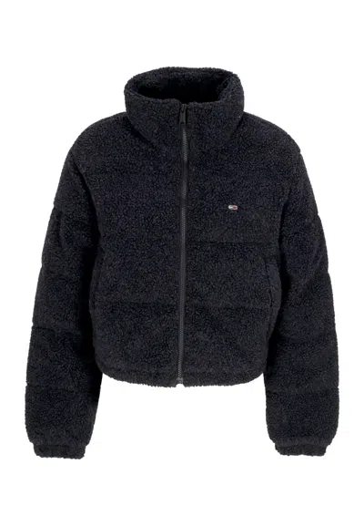 Tommy Hilfiger Woman Crop Teddy Essential Puffer Black
