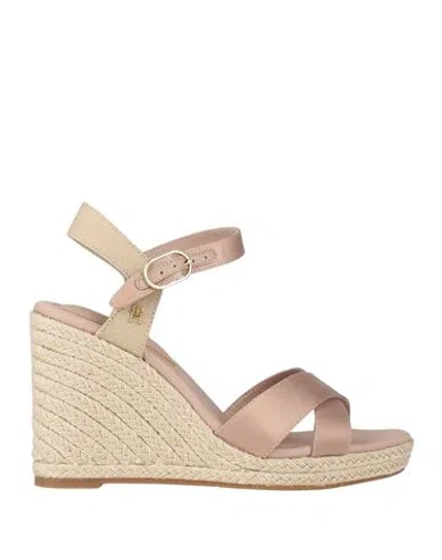 Tommy Hilfiger Woman Espadrilles Blush Size 9.5 Textile Fibers, Leather In Pink