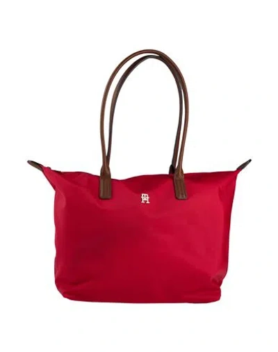 Tommy Hilfiger Woman Handbag Red Size - Recycled Nylon, Cow Leather