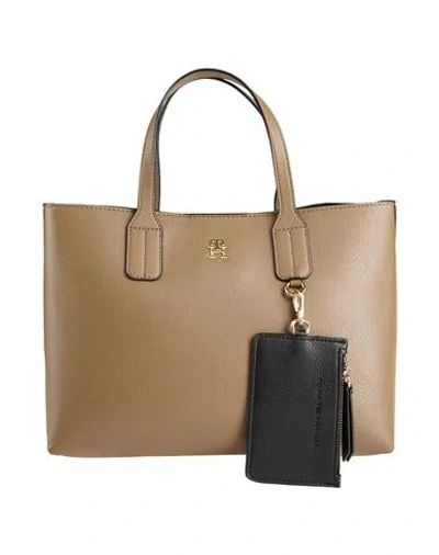 Tommy Hilfiger Woman Handbag Taupe Size - Polyurethane In Brown