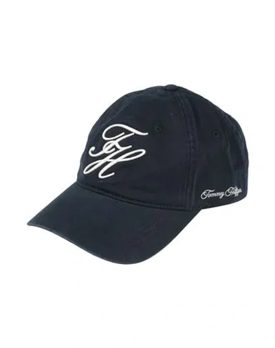 TOMMY HILFIGER TOMMY HILFIGER WOMAN HAT NAVY SIZE ONESIZE COTTON
