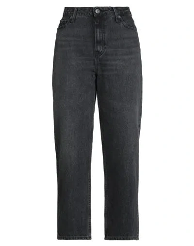 Tommy Hilfiger Woman Jeans Black Size 31w-30l Cotton, Recycled Cotton