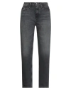 Tommy Hilfiger Woman Jeans Black Size 32w-32l Cotton, Recycled Cotton In Black