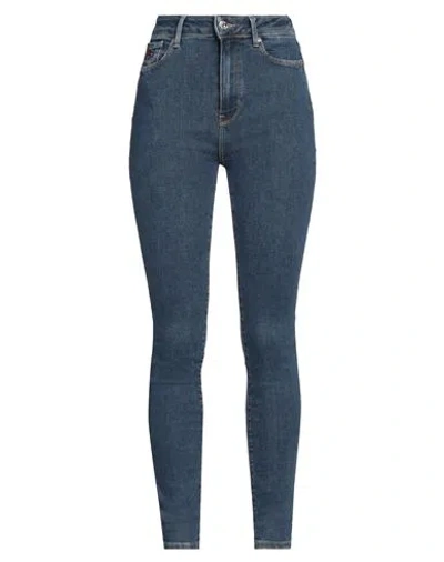 Tommy Hilfiger Woman Jeans Blue Size 28w-30l Cotton, Elasterell-p, Elastane