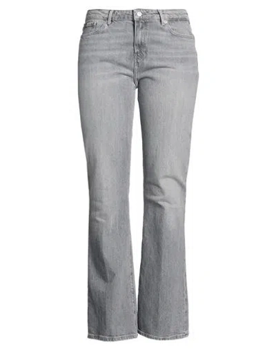 Tommy Hilfiger Woman Jeans Grey Size 32w-32l Cotton, Elastane In Gray