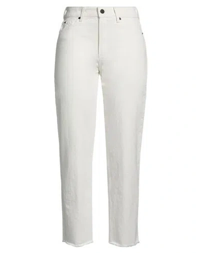 Tommy Hilfiger Woman Jeans Ivory Size 30w-30l Cotton, Recycled Cotton In White